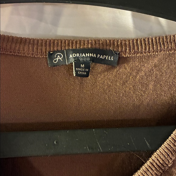 Adrianna Papell Brown Knit Top - Picture 3 of 7